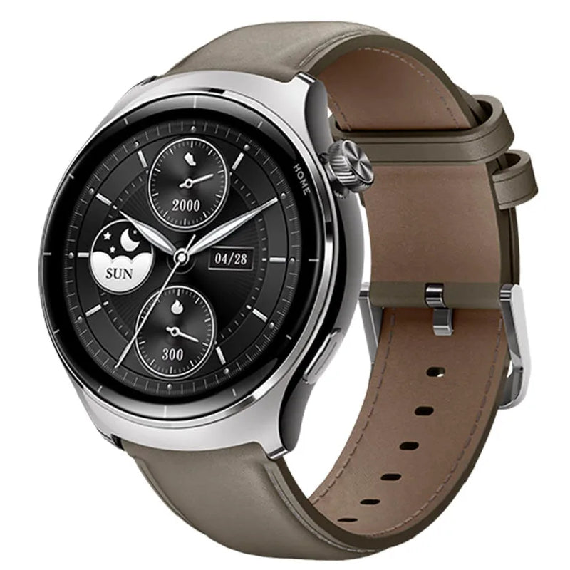 Mibro Smart Watch Lite 3 Pro showing a digital display, black band, and sleek design on a white background.