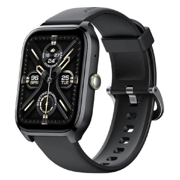 Oraimo Watch 5 Lite OSW-804 smart watch with black strap and digital display showing time and fitness tracking features