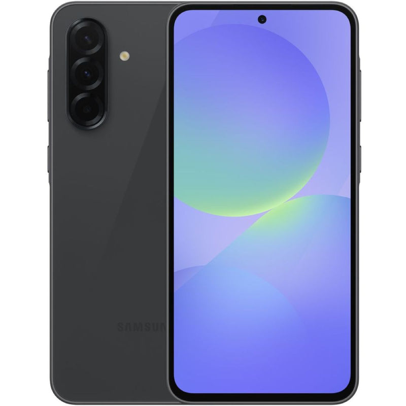 Samsung Galaxy A36 5G smartphone with a sleek design and vibrant display, shown from the front with a modern screen layout.