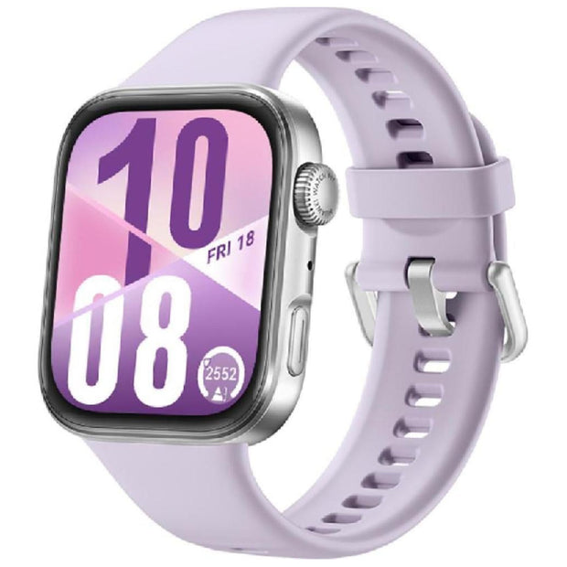 Huawei Watch Fit 4 smart watch with a rectangular display and fitness tracking features, shown on a wrist.