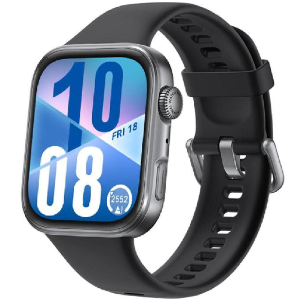 Huawei Watch Fit 4 smart watch with a rectangular display and fitness tracking features, shown on a user's wrist.