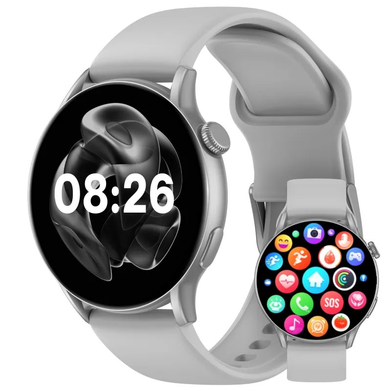 CardoO X Orbit Smart Watch displaying digital time and fitness tracking features on a sleek black band.