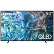 Samsung 50 inch 4K UHD Smart QLED TV with built-in receiver, showcasing a sleek screen displaying vibrant colors and modern design.