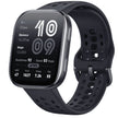 Amazfit Bip 6 Smart Watch with 1.97-inch display showing digital time and fitness tracking features, black band and sleek design.