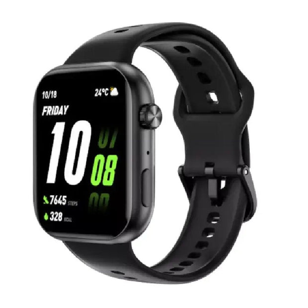 Honor Choice 2I smart watch with a black band and digital display showing time and health tracking features.