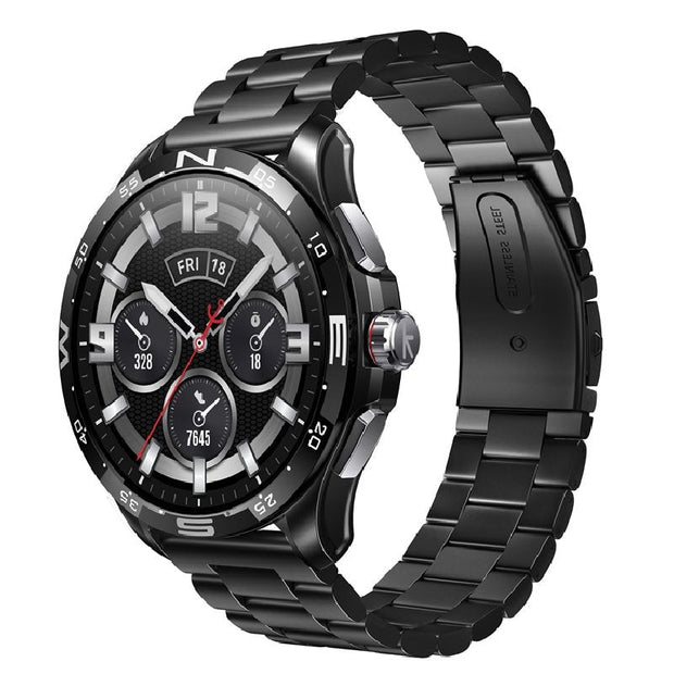Kieslect Actor Leading Smart Watch with GPS calling, sleek black strap, digital display, and fitness tracking features.