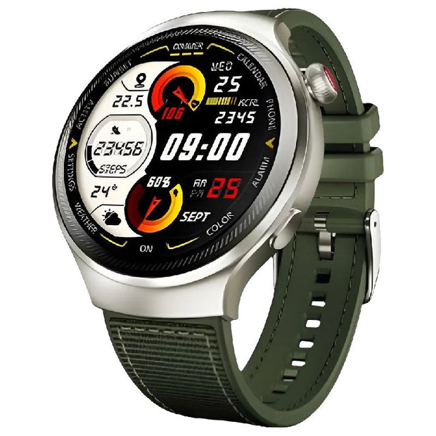 Itel Climber One ISW-043 smart watch with digital display, fitness tracking features, and sleek black design.