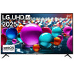 LG 65-inch 4K UHD Smart TV with webOS25 and AI features, displaying vibrant home entertainment visuals.