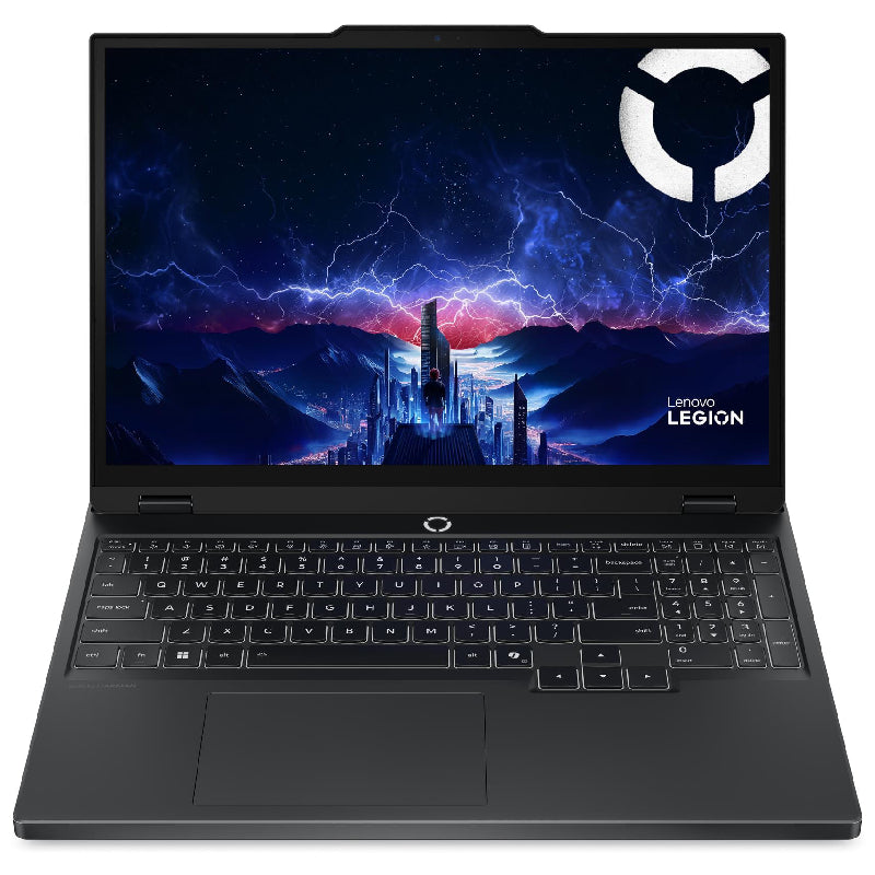 Lenovo Legion 5 Ultra gaming laptop with 32GB RAM, 1TB SSD, and RTX 5060 graphics card, showing the sleek design and keyboard.