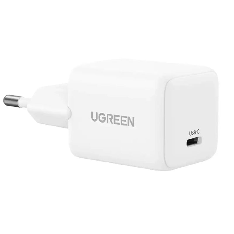 Ugreen X513 30W wall charger with compact design and USB-C port for fast device charging.