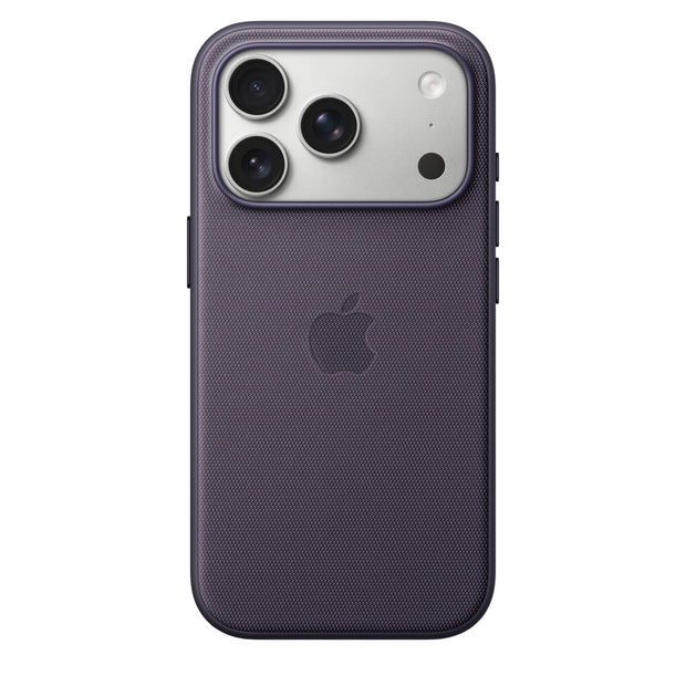 Apple iPhone 17 Pro TechWoven Case with MagSafe in Sienna color, featuring woven texture and precise cutouts for buttons and ports.