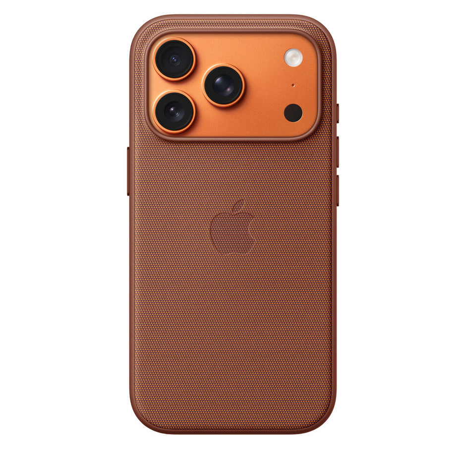 Apple iPhone 17 Pro TechWoven Case with MagSafe in Sienna color, showcasing the woven textured design and magnetic attachment area.