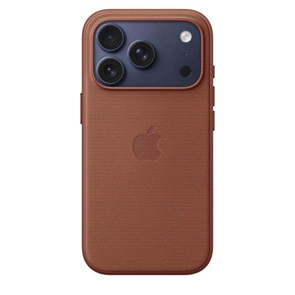 Apple iPhone 17 Pro TechWoven Case with MagSafe in Sienna color, showing the woven textured design and MagSafe magnetic feature.