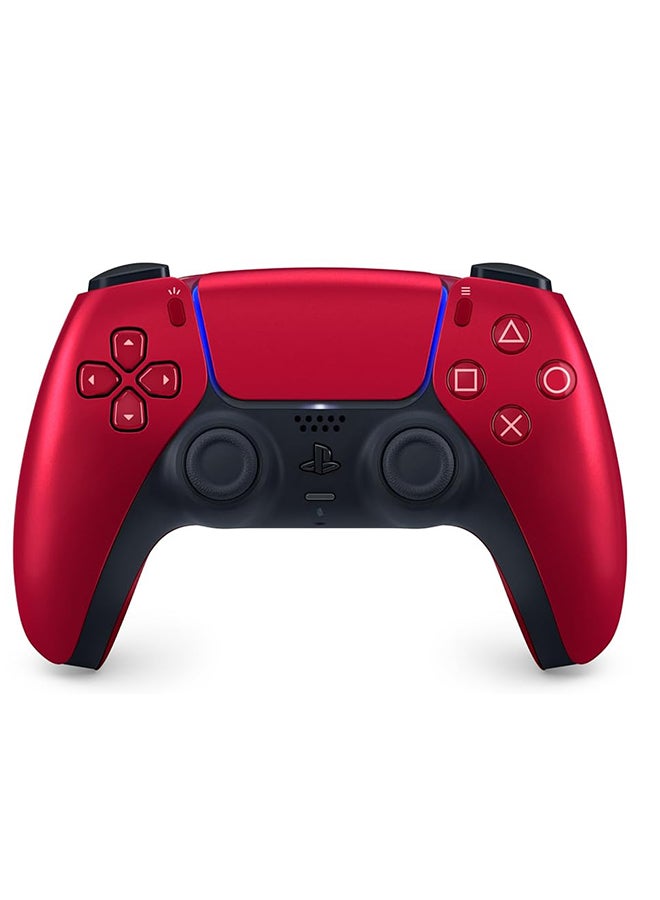 Sony DualSense wireless controller for PlayStation 5 with black and white design, ergonomic buttons, and textured grips.