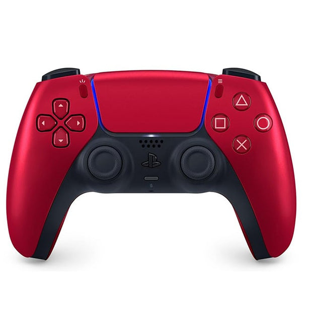 Sony DualSense wireless controller for PlayStation 5 with black and white design, ergonomic buttons, and textured grips.
