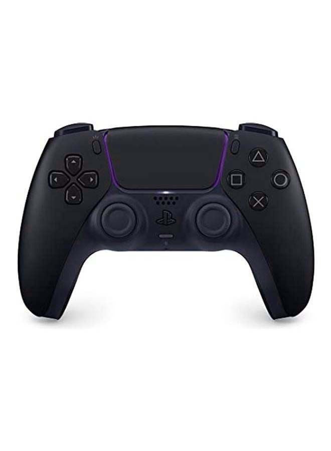 Sony DualSense wireless controller for PlayStation 5, black gaming controller with textured grips and adaptive triggers.