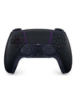 Sony DualSense wireless controller for PlayStation 5, black gaming controller with textured grips and adaptive triggers.