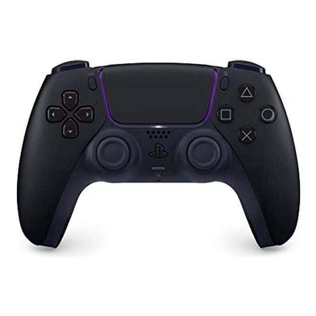 Sony DualSense wireless controller for PlayStation 5, black gaming controller with textured grips and adaptive triggers.