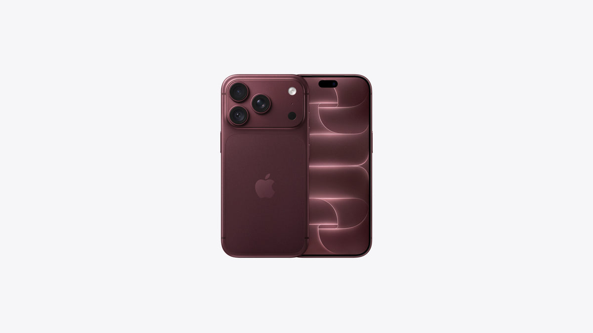 Apple iPhone 18 Pro in burgundy with a sleek finish, 6.3-inch display, shown from the front side.