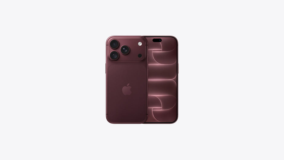 Apple iPhone 18 Pro in burgundy with a sleek finish, 6.3-inch display, shown from the front side.