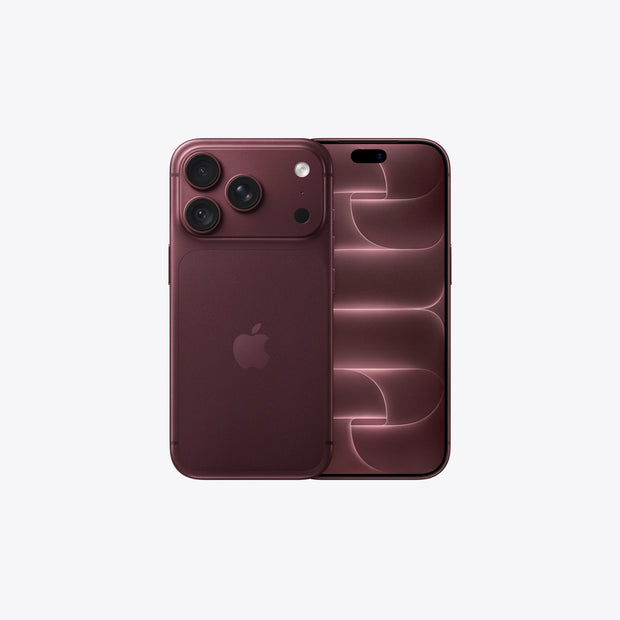 Apple iPhone 18 Pro in burgundy with a sleek finish, 6.3-inch display, shown from the front side.