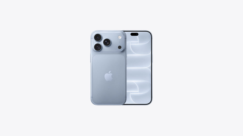Apple iPhone 18 Pro in Glacier finish with 6.3-inch display, showcasing the sleek front and back design of the smartphone.