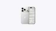 Apple iPhone 18 Pro in silver with a sleek finish, featuring a 6.3-inch display, shown in a pre-order image.