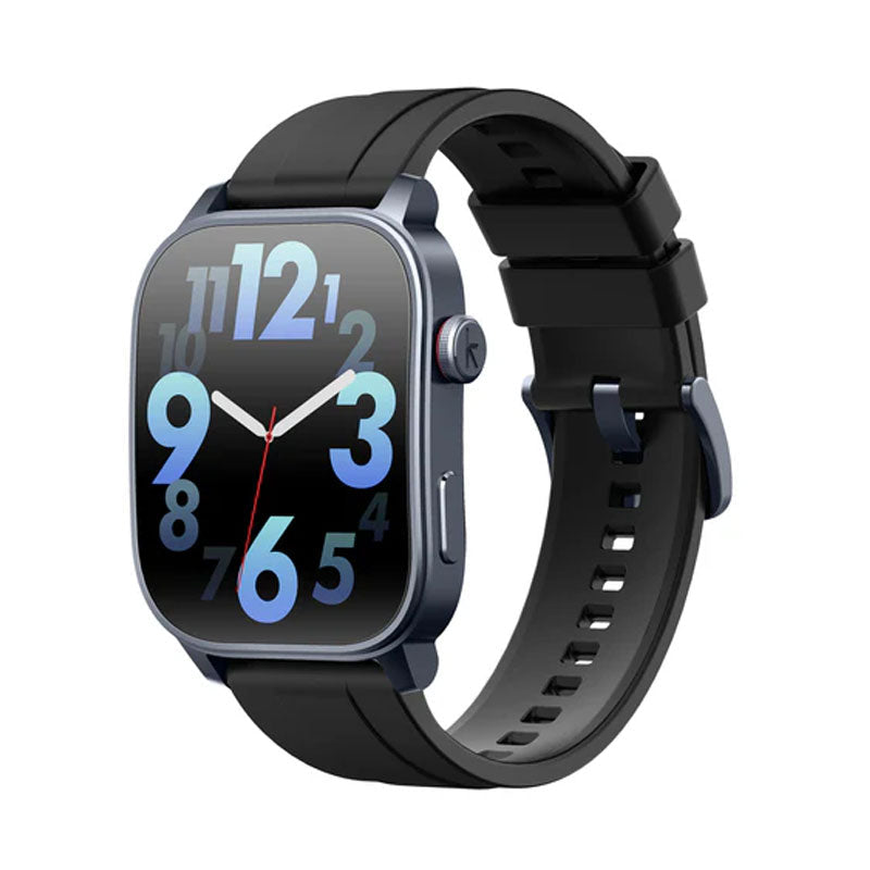 Black Kieslect Smart Calling Watch KS 3 with digital display and sleek design, showcasing its modern smartwatch features.