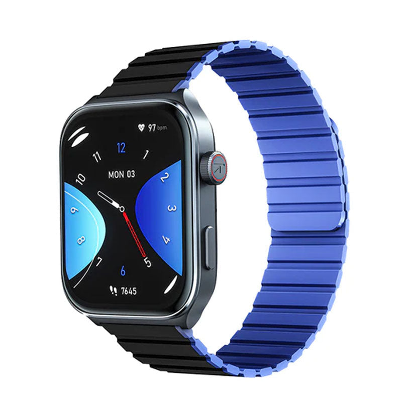 Blue Kieslect KS2 Calling Smart Watch displaying digital time and fitness tracking features.