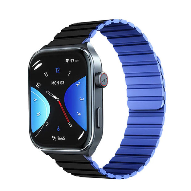 Blue Kieslect KS2 Calling Smart Watch displaying digital time and fitness tracking features.