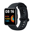 Xiaomi Redmi Watch 2 Lite smart watch in black with 1.55-inch display showing time and fitness tracking features.