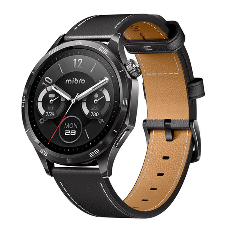 Mibro Watch GT XPAW026 smart watch with dark tarnish finish, digital display, and fitness tracking features.