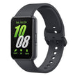 Samsung Galaxy Fit3 SM-R390 smart watch with gray band, showing digital display and fitness tracking features.